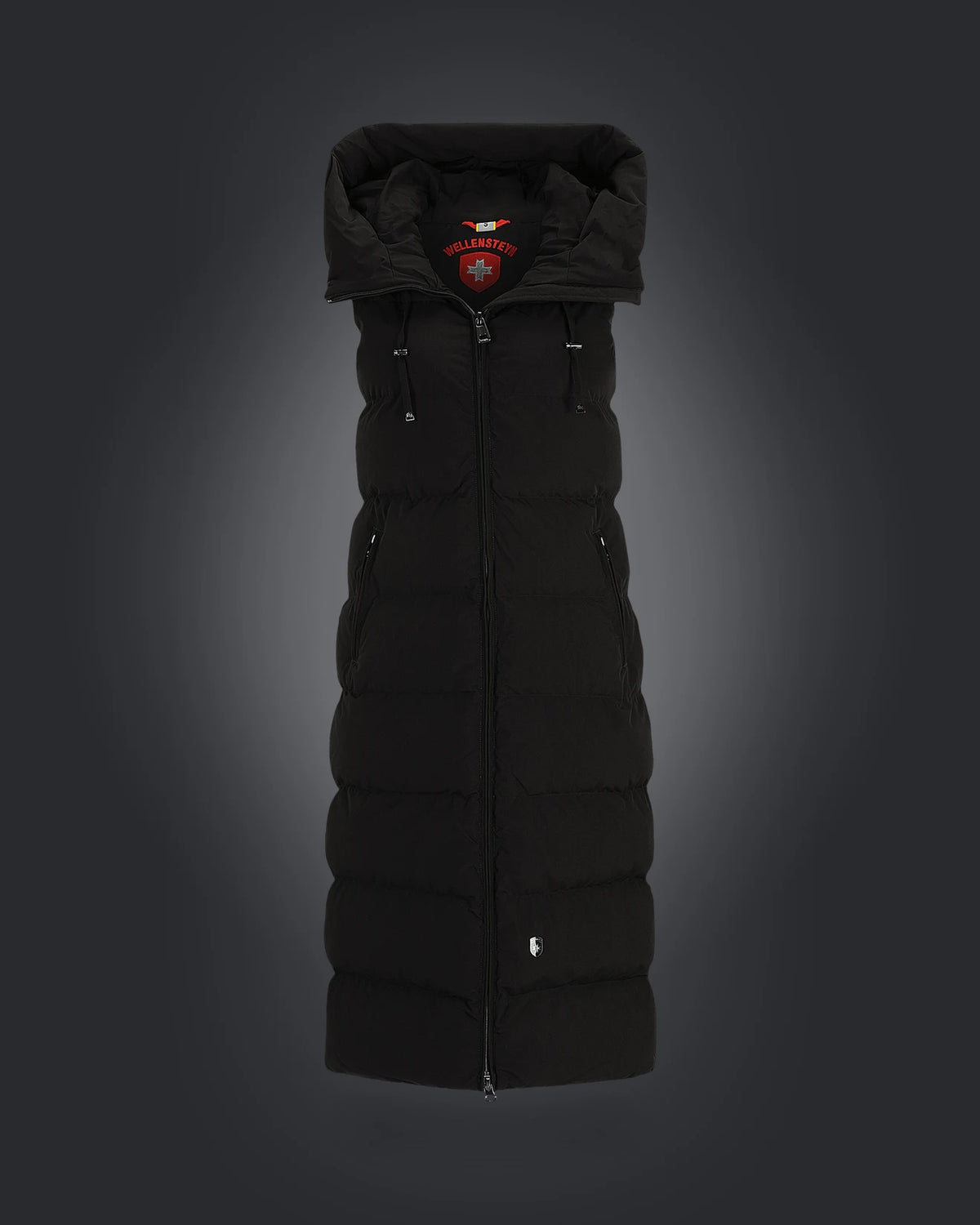 Goldmine Extra Long Vest, 565,  Schwarz