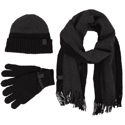 Classic Knit Set, 105, Anthracite/Black