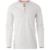 Men Longsleeve 3Button, 977, White