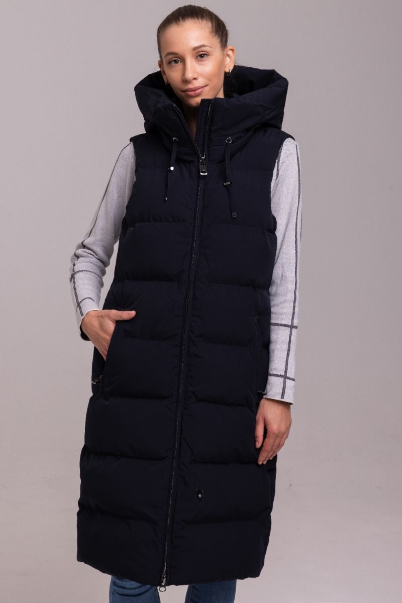 Goldmine Long Vest, 565,   Midnightblue